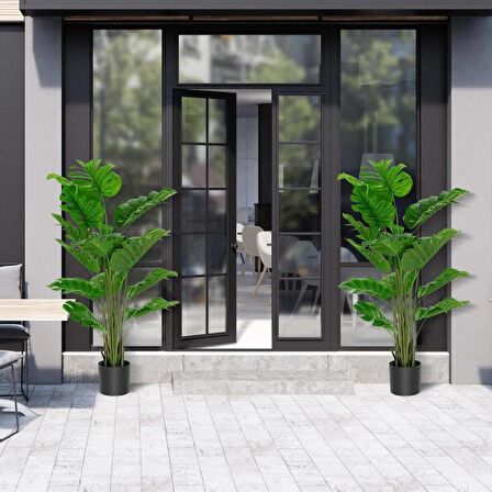Yapay Ağaç Monstera Deve Tabanı Ağacı 160 cm 12 Yaprak