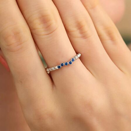 Zirkon Taş 925 Ayar Ayarlanabilir Gümüş Yüzük Silver