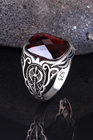 925 Ayar Gümüş Zirkon Taşlı Motif Desenli Model Yüzük