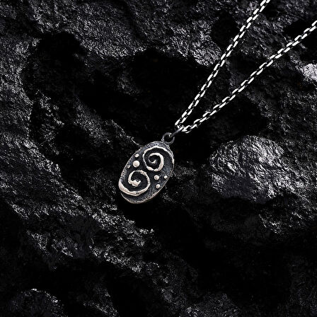 925 Ayar Gümüş Spiral Sonsuzluk Unısex Kolye
