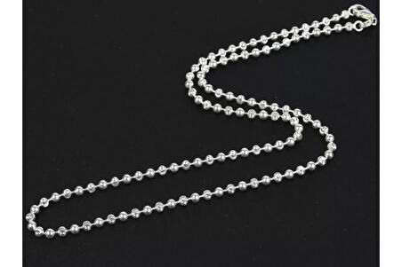 925 Ayar Gümüş Unisex Tırnak Makası Model Gümüş Top Zincir 4 Mm