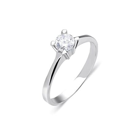 925 Ayar Gümüş Tek Taşlı Kadın Yüzüğü