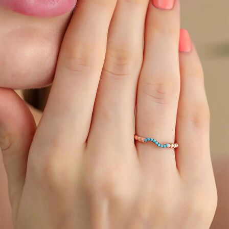 925 Ayar Zirkon Taş Ayarlanabilir Gümüş Yüzük Rose