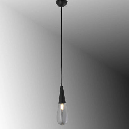 TT023-1-YTK-FULL-SY TT Ayd Damla Modeli Mat Siyah Yatak Başlık - Banyo Avizesi