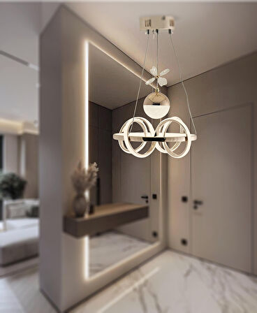 TT003-LDTPL-FSR TT Aydınlatma Sarmal Modeli Fransız Sarı Kaplama Ledli Toplu 3 Renk Modüllü Ledli Av