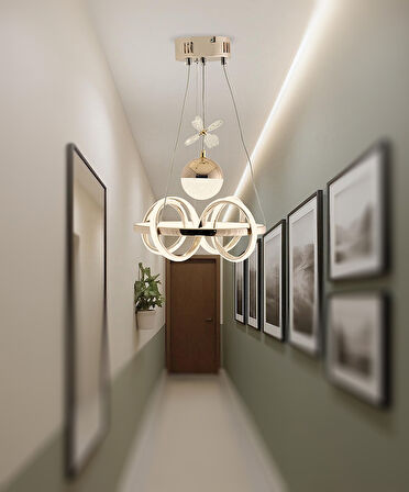 TT003-LDTPL-FSR TT Aydınlatma Sarmal Modeli Fransız Sarı Kaplama Ledli Toplu 3 Renk Modüllü Ledli Av