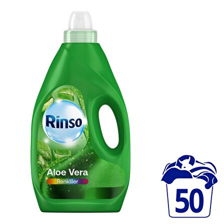 Rinso Aloe Vera Renkliler için Sıvı Deterjan 50 Yıkama 3 lt