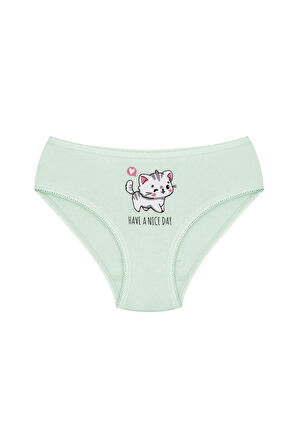 Öts Kız Çocuk Külot 3'lü Baskılı (%96 Pamuk - %4 Elastan)