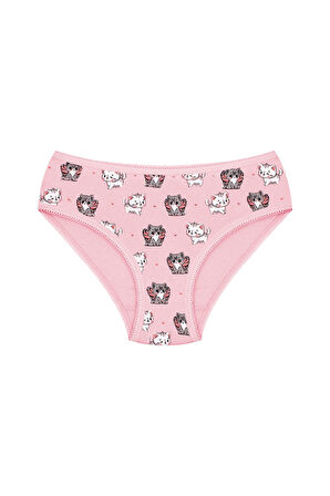 Öts Kız Çocuk Külot 3'lü Baskılı (%96 Pamuk - %4 Elastan)