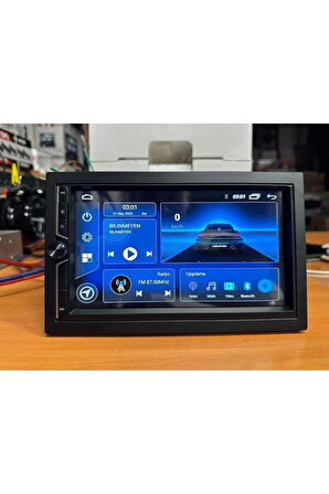 Newfron 7''HD-ANDROİD-WİFİ-4GB-32GB Hafıza-Carplay-Gps-Fm-Mp3-Bt-Hd Kamera Hediye- Double Teyp