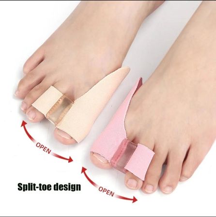 Ayarlanabilir Silikon Jel Ayak Parmağı Ayırıcı – Halluks Valgus Destekleyici | Bunyon Düzeltici Ayak Başparmağı Ayırıcı | Yumuşak ve Esnek Jel Tasarım | Günlük Ayak Bakımı İçin | 1 Çift BEJ