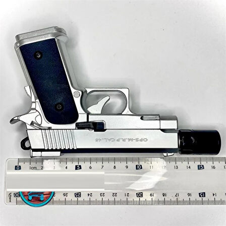 Dan Wesson 10mm Minyatür Tabanca Metal Doldurulabilir Torch Çakmak Gümüş