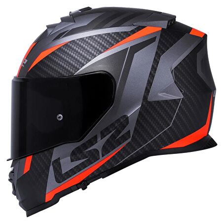 Ls2 Storm 2 Racer Full Face Motosiklet Kaskı Siyah Vizörlü