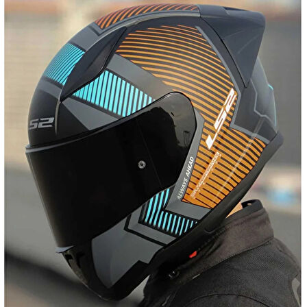 Ls2 Rapid 2 Extra Full Face Motosiklet Kaskı Siyah Vizörlü