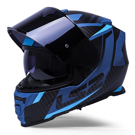 Ls2 Storm 2 Racer Full Face Motosiklet Kaskı Şeffaf + Siyah Vizörlü