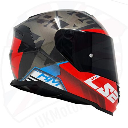 Ls2 Storm 2 Sprinter Full Face Motosiklet Kaskı Şeffaf + Siyah Vizörlü