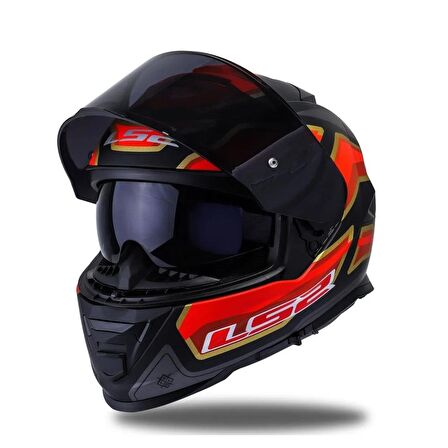 Ls2 Storm 2 Foggy Full Face Motosiklet Kaskı Şeffaf + Siyah Vizörlü