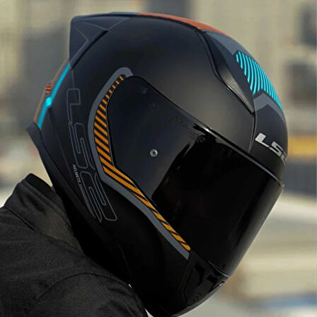 Ls2 Rapid 2 Extra Full Face Motosiklet Kaskı Şeffaf + Siyah Vizörlü