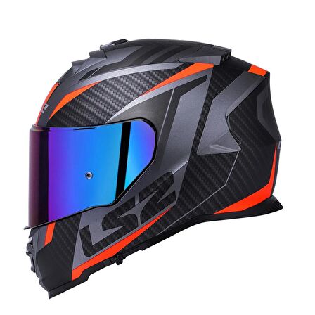Ls2 Storm 2 Racer Full Face Motosiklet Kaskı Gökkuşağı Vizörlü