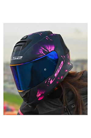 Storm 2 Burst Full Face Motosiklet Kaskı Şeffaf + Gökkuşağı Vizörlü