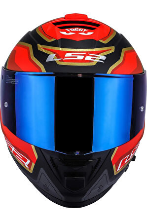Storm 2 Foggy Full Face Motosiklet Kaskı Gökkuşağı Vizörlü