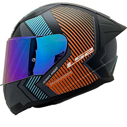 Ls2 Rapid 2 Extra Full Face Motosiklet Kaskı Gökkuşağı Vizörlü
