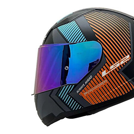 Ls2 Rapid 2 Extra Full Face Motosiklet Kaskı Şeffaf + Gökkuşağı Vizörlü