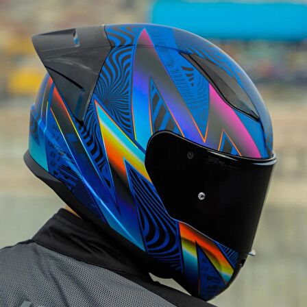 Ls2 Rapid 2 Optik Race Full Face Motosiklet Kaskı Yarış Spoiler +  Siyah Vizörlü