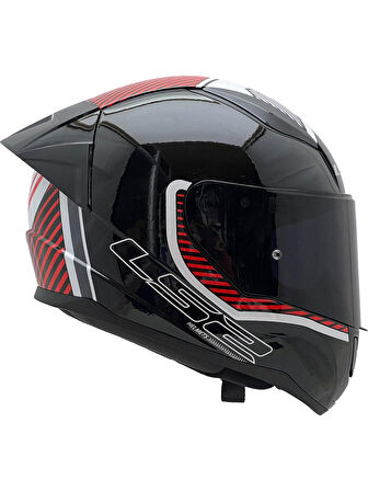 Ls2 Rapid 2 Extra Race Full Face Motosiklet Kaskı Yarış Spoiler +  Siyah Vizörlü