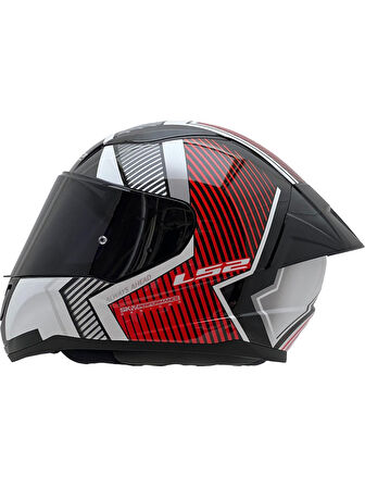 Ls2 Rapid 2 Extra Race Full Face Motosiklet Kaskı Yarış Spoiler +  Siyah Vizörlü