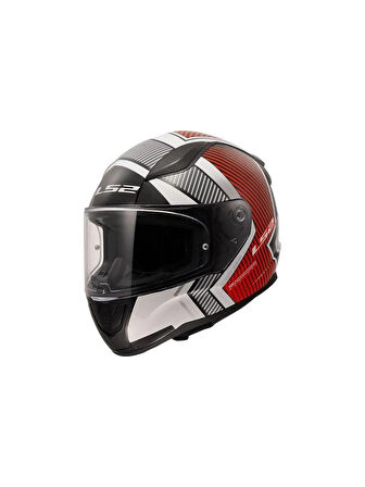 Ls2 Rapid 2 Extra Race Full Face Motosiklet Kaskı Yarış Spoiler +  Şeffaf + Siyah Vizörlü