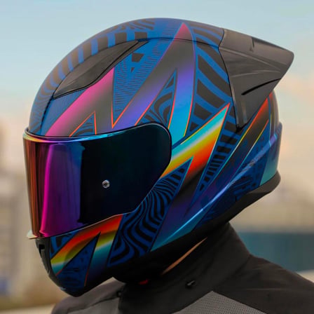 Ls2 Rapid 2 Optik Race Full Face Motosiklet Kaskı Yarış Spoiler +  Şeffaf + Gökkuşağı Vizörlü