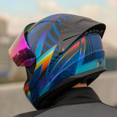 Ls2 Rapid 2 Optik Race Full Face Motosiklet Kaskı Yarış Spoiler +  Şeffaf + Gökkuşağı Vizörlü