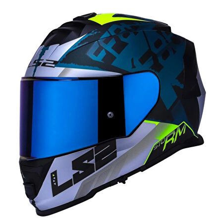 Ls2 Storm 2 Sprinter Siyah Gri Gökkuşağı Vizör