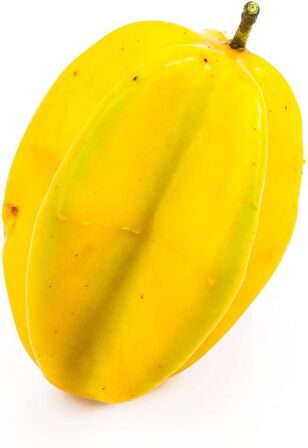 Yapay Meyve Carambole Star Fruit Yapay Yıldız Meyvesi Sarı 6 Lı Paket