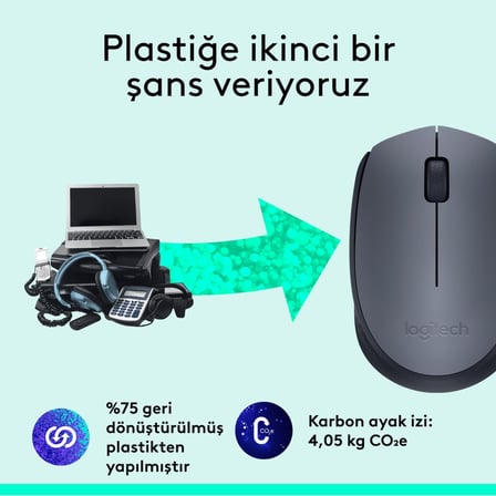 Logitech M170 2,4 Ghz 1000Dpı 3 Tuş Optik Kablosuz Mouse