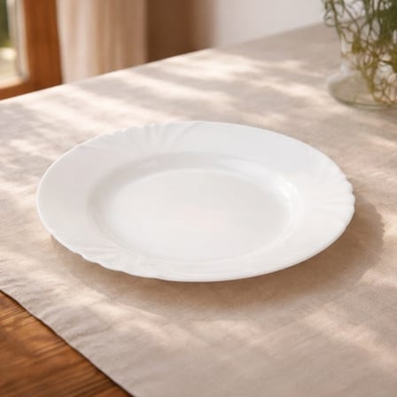 Luminarc Cadix Temperli Yemek Tabağı - Beyaz - 22,5 cm