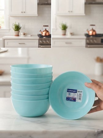 CAM DIWALI TURKUAZ 6 LI ÇORBA KASE -12 CM