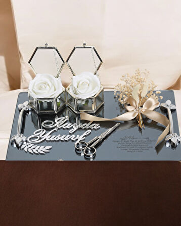 Harmony Söz Nişan Tepsisi Gümüş