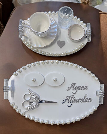 Lustre İncili Söz Nişan Tepsisi