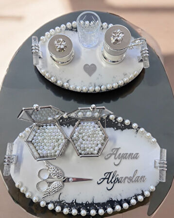 Jubilation Gümüş İncili Söz Nişan Tepsisi