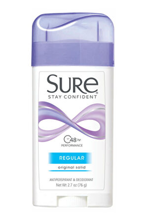 Sure Regular Solıd Orgınal Anti-Perspirant (48hr) Kokusuz Deodorant  2.7 Oz 76gr