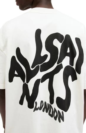 Erkek Baskılı Oversize T-shirt - Beyaz