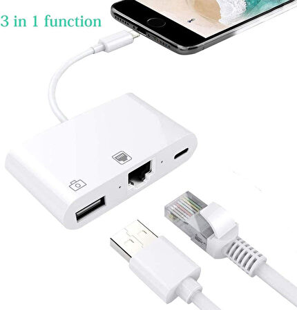 Technow Apple Iphone/ipad Lightning To Ethernet RJ45 Dönüştürücü Adaptörü
