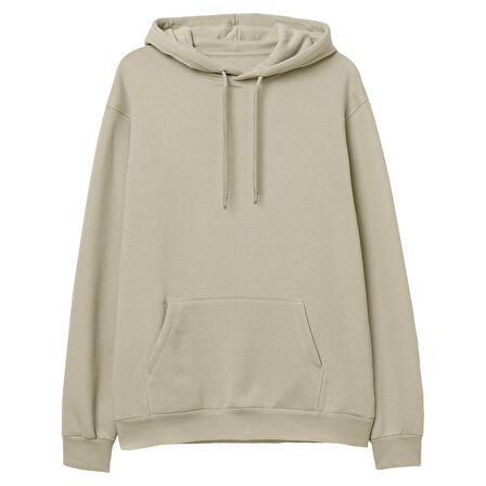 Japan Sırt Baskılı Hoodie-Krem