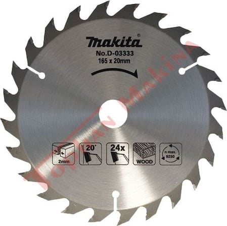Makita D-03333 Elmas Daire Testere Bıçağı 165mm 24Diş