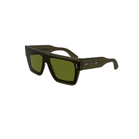 Calvin Klein CK 24502S 330 55 Unisex Kare Şeffaf Yeşil Kemik Güneş Gözlüğü