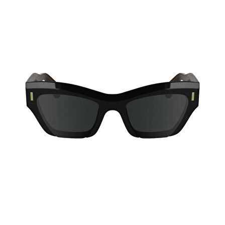 Calvin Klein CK 24531S 001 53 Unisex Geometrik Siyah Kemik Güneş Gözlüğü