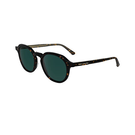 Calvin Klein CK 24538S 235 51 Unisex Oval Kırçıllı Kahverengi Kemik Güneş Gözlüğü