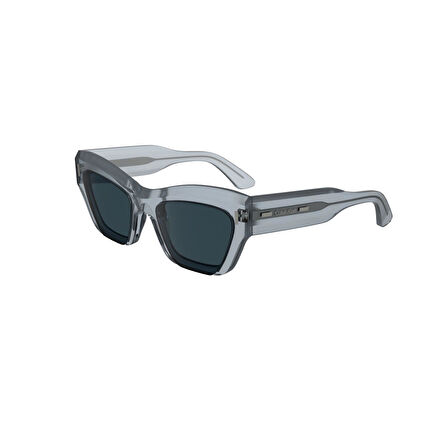 Calvin Klein CK 24531S 601 53 Unisex Geometirk Şeffaf Kemik Güneş Gözlüğü